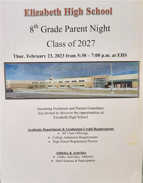 8th Grade Parent Night